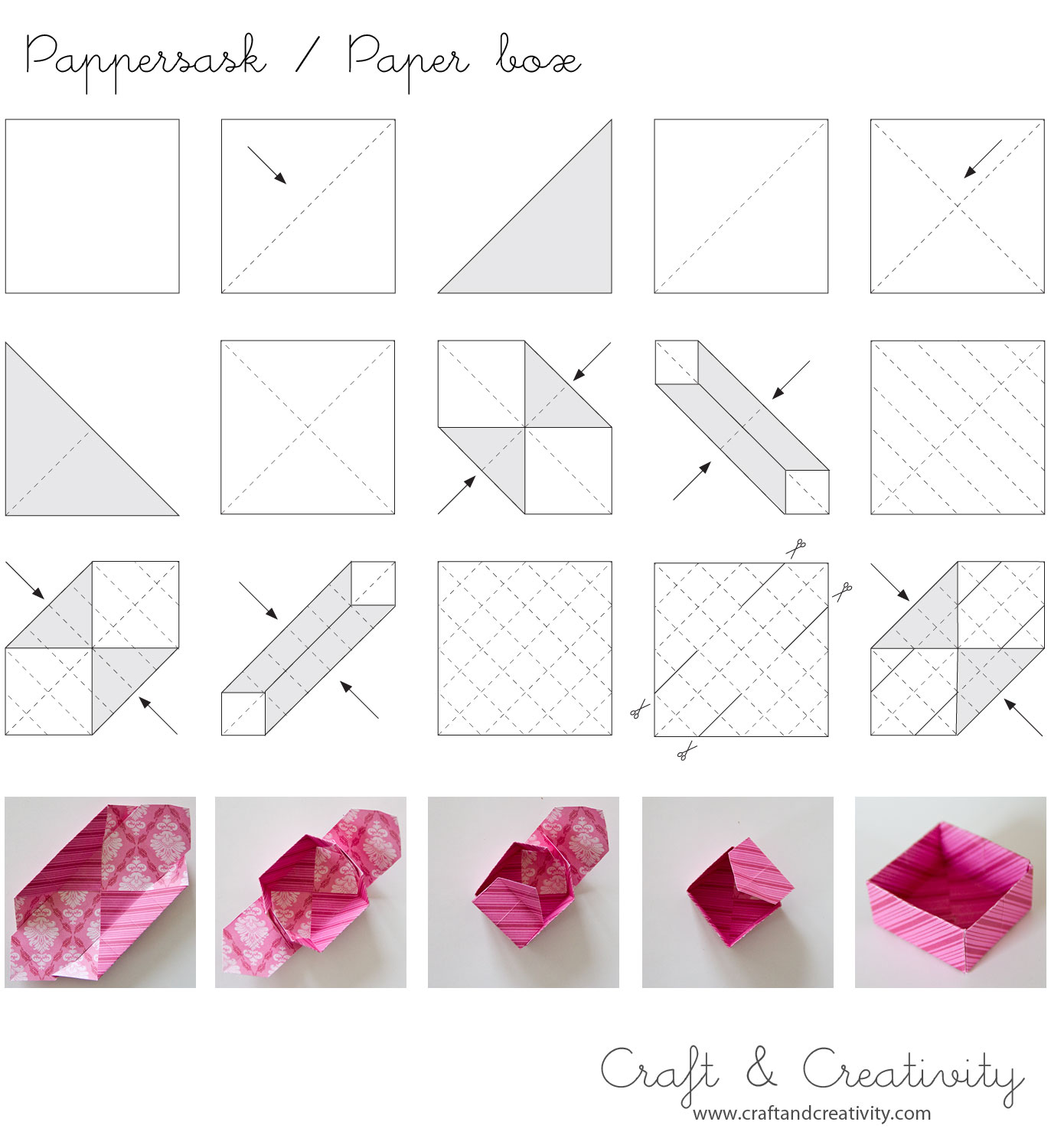 DIY origami paper box DIY Pinterest