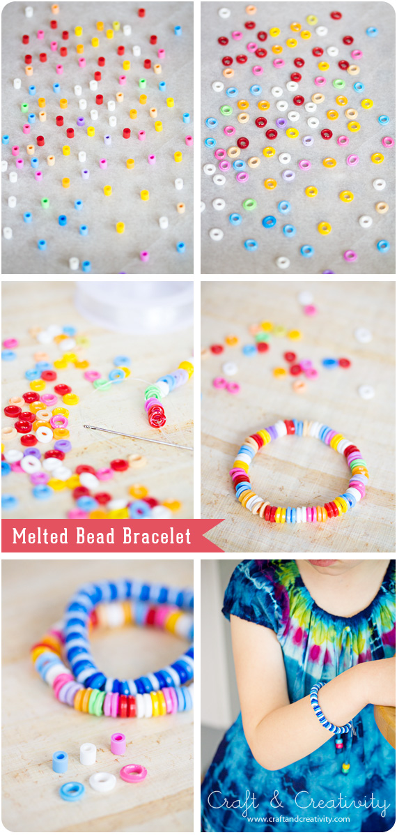 Armband av smälta pärlor – Melted bead bracelet