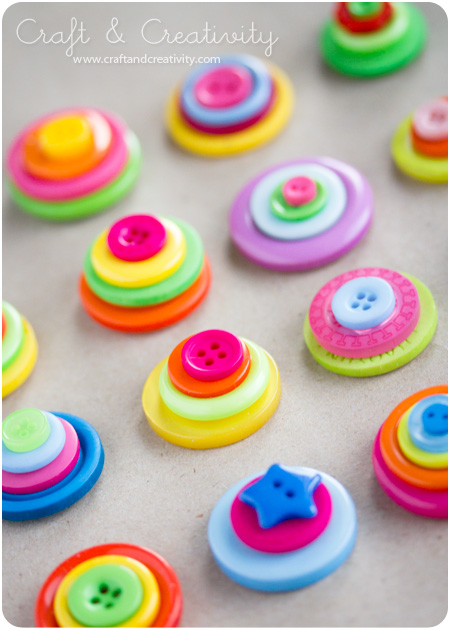 Button flowers - by Craft & Creativity