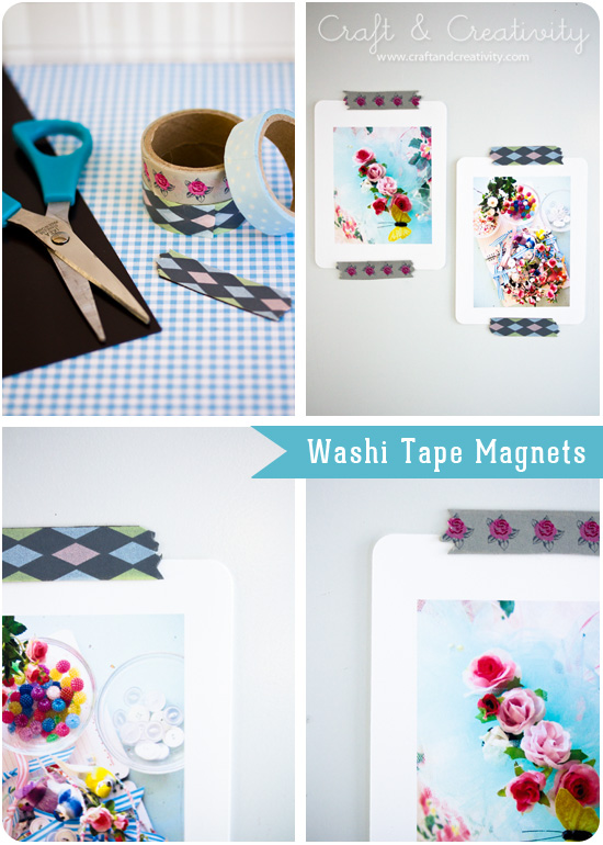 Washi tape magnets - by Craft & Creativity