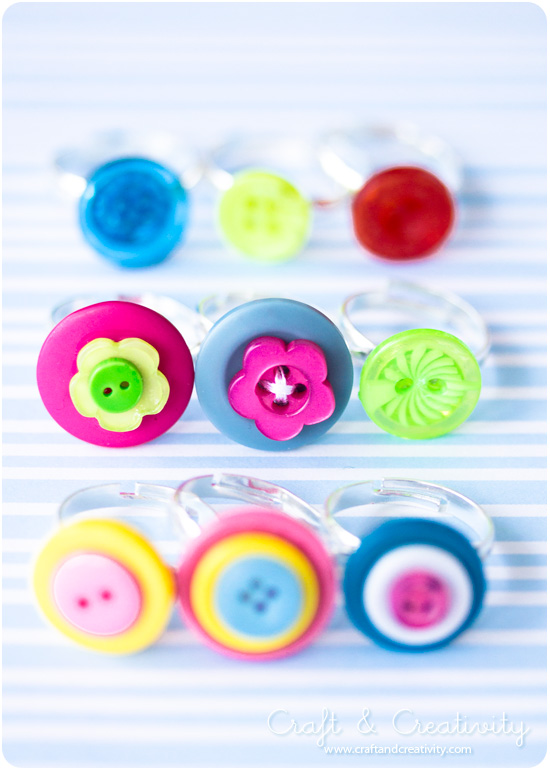 Knappringar / DIY Button rings - Craft & Creativity