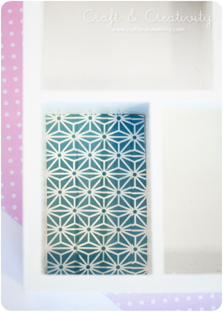 Nail polish shelf (decorated with washi tape) - by Craft & Creativity