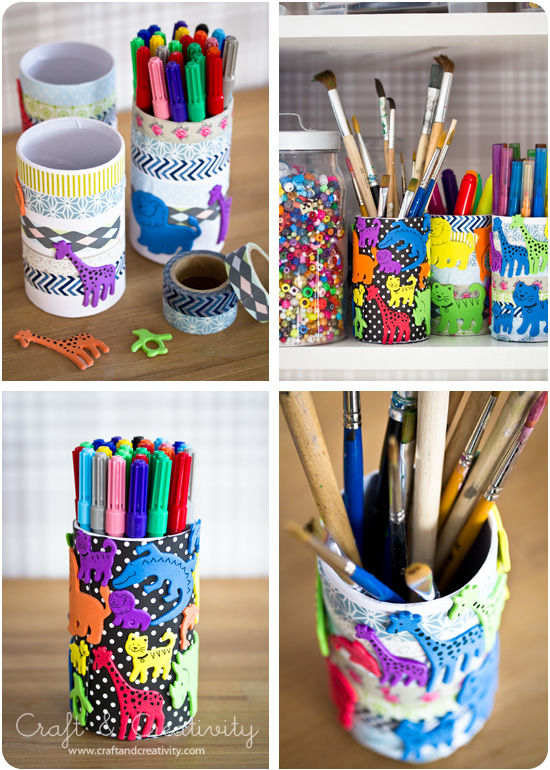 Kid's pen holders - by Craft & Creativity