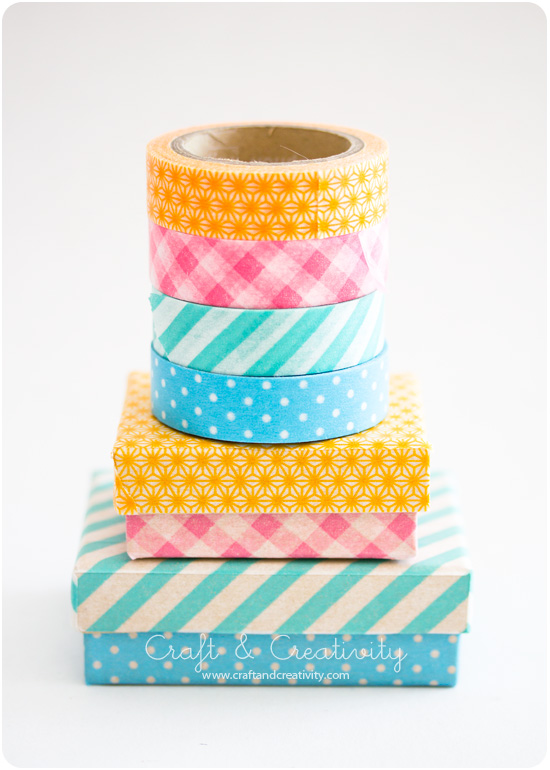 Washi taped boxes - by Craft & Creativity