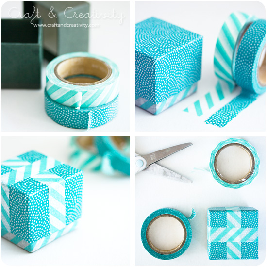 Washi taped boxes - by Craft & Creativity