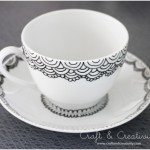 Handpainted cup and saucer - by Craft & Creativity