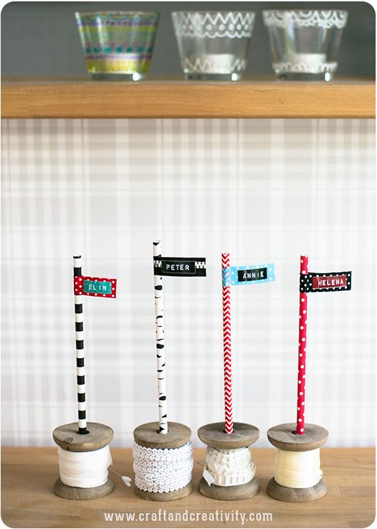 Paper Straw Flags - by Craft & Creativity