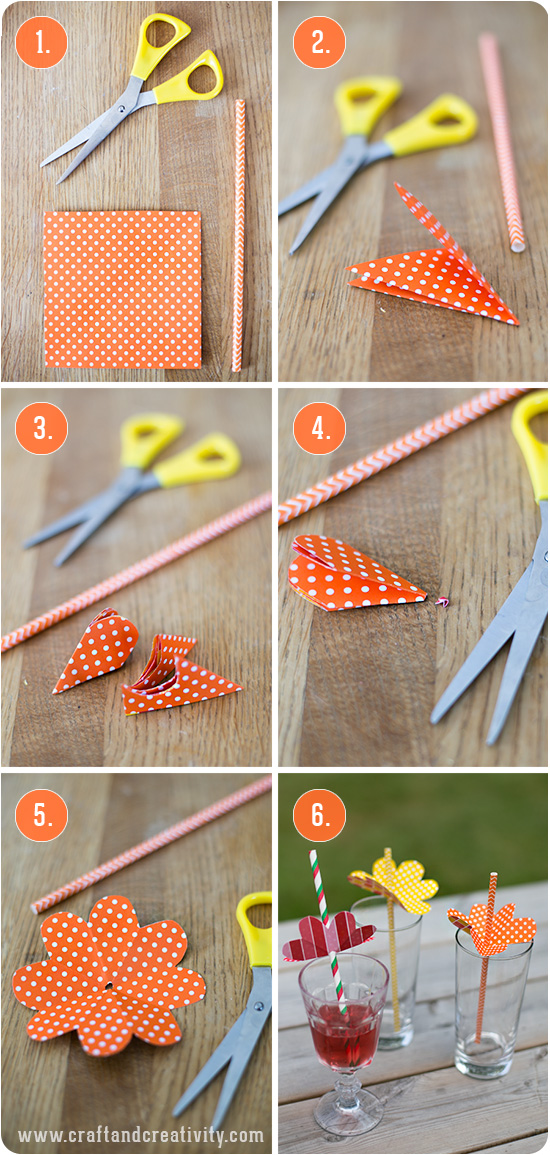 Sweet Floral Straws - by Craft & Creativity