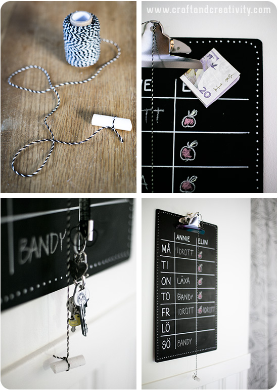 Clipboard with blackboard paint - by Craft & Creativity