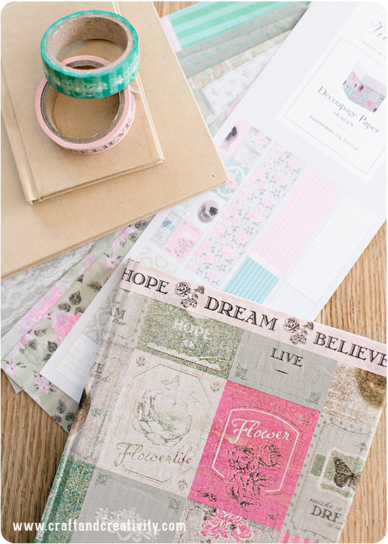 Notebook with decoupage - by Craft & Creativity