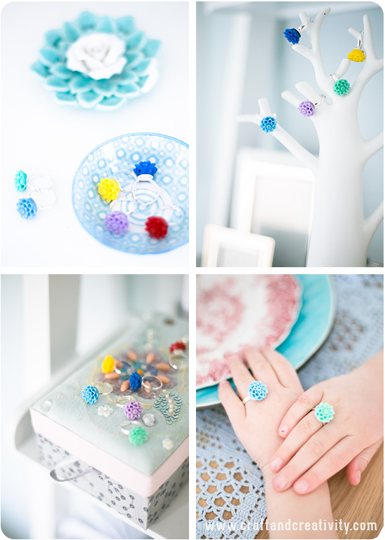 Flower rings - by Craft & Creativity