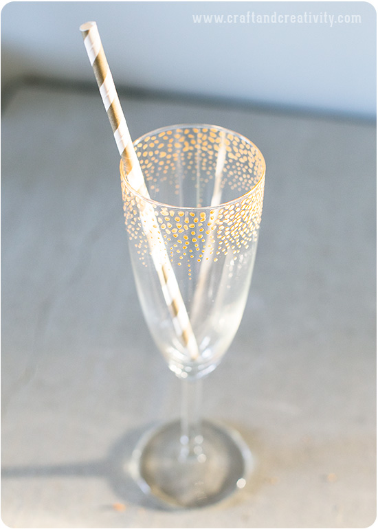 Golden Confetti Glasses - by Craft & Creativity
