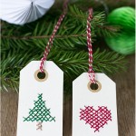 Cross stitched Christmas tags - by Craft & Creativity