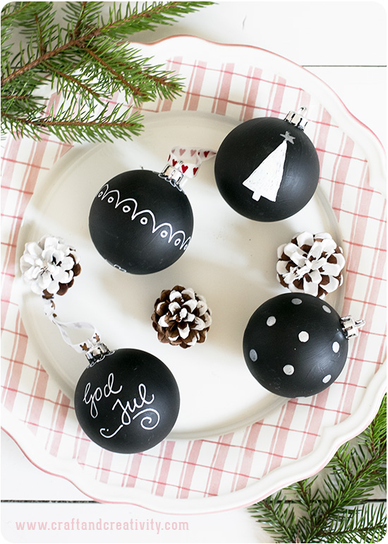 Painted Christmas baubles - by Craft & Creativity