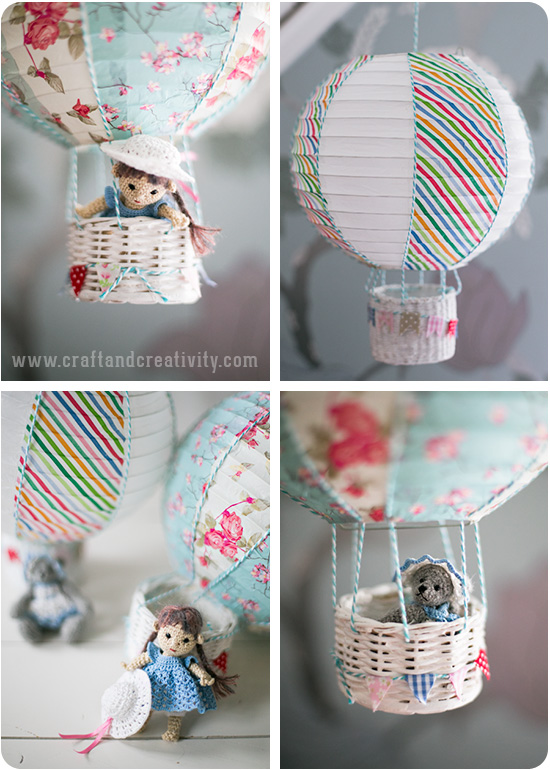 Paper lantern hot air ballons - by Craft & Creativity