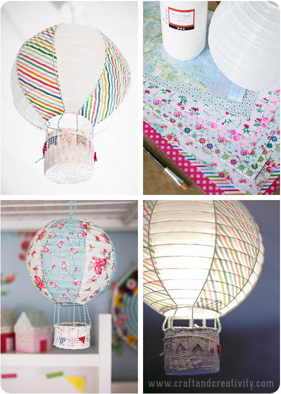 Paper lantern hot air ballons - by Craft & Creativity