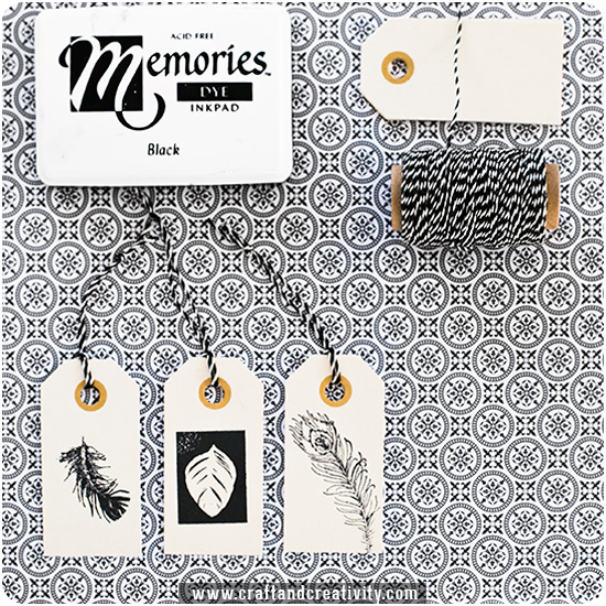 Stamped gift tags - by Craft & Creativity