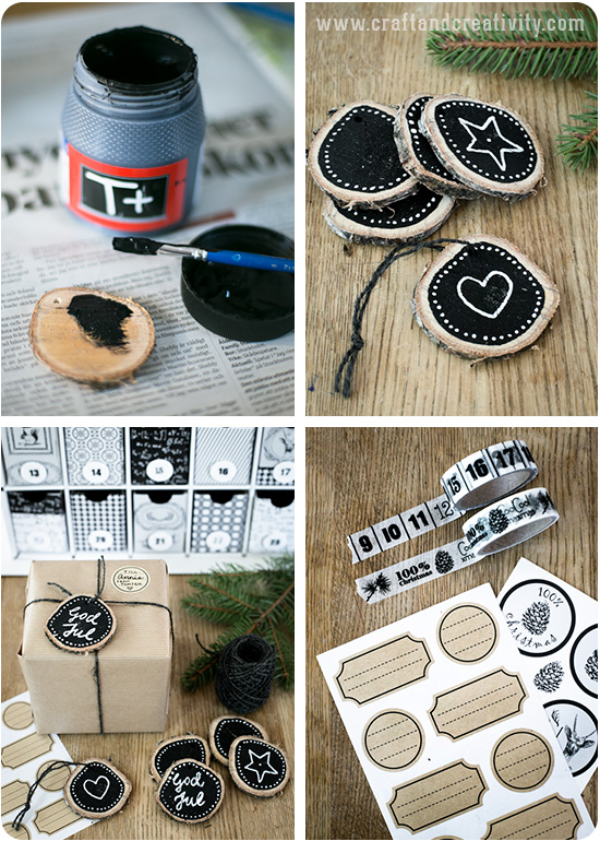 Wood chalkboard tags - by Craft & Creativity