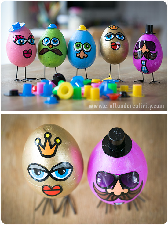 Funny egg characters - by Craft & Creativity