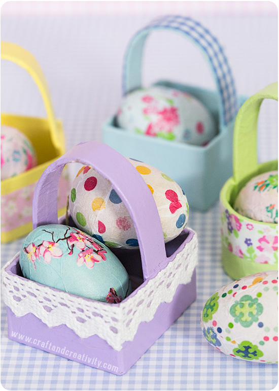 Mini baskets & Easter eggs - by Craft & Creativity