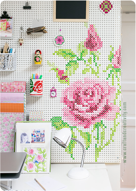 How I built and painted my pegboard - by Craft & Creativity