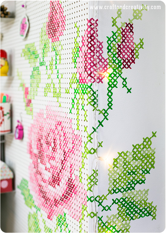 How I built and painted my pegboard - by Craft & Creativity