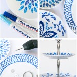 Hand painted cake stand - by Craft & Creativity