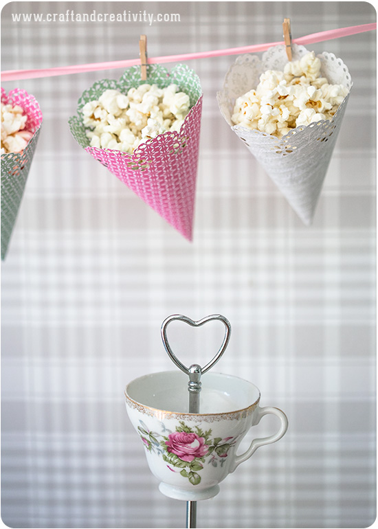 DIY Popcorn cones - by Craft & Creativity