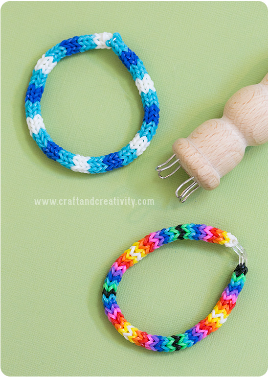 Rubber band spool knitting - by Craft & Creativity