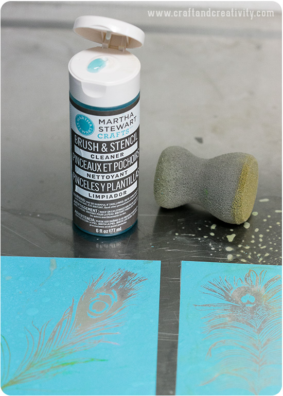 Stencil printing on paper - by Craft & Creativity