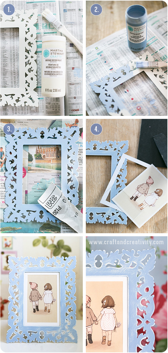 Chalk Paint on metal frame - by Craft & Creativity