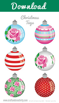Printable Christmas Tags - by Craft & Creativity