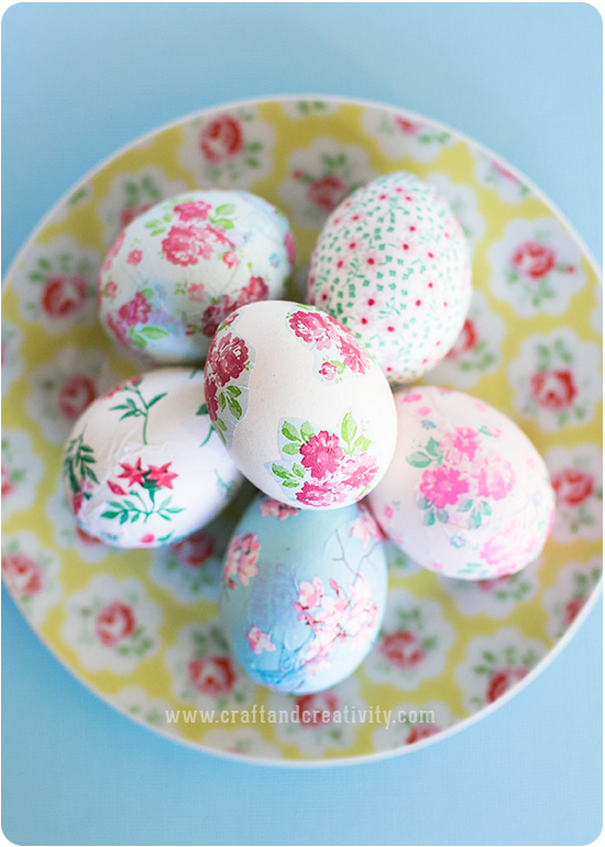 Decoupage eggs - by Craft & Creativity