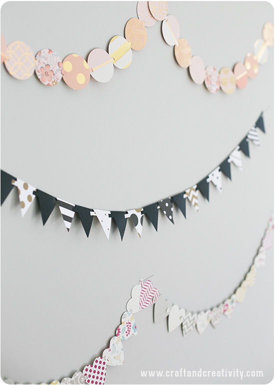 Punched paper garland - by Craft & Creativity