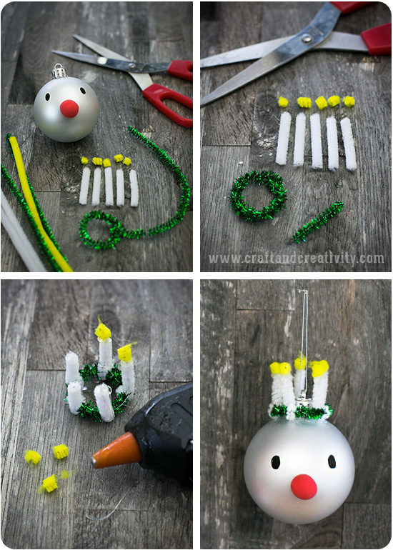 Christmas ornament makeover - by Craft & Creativity