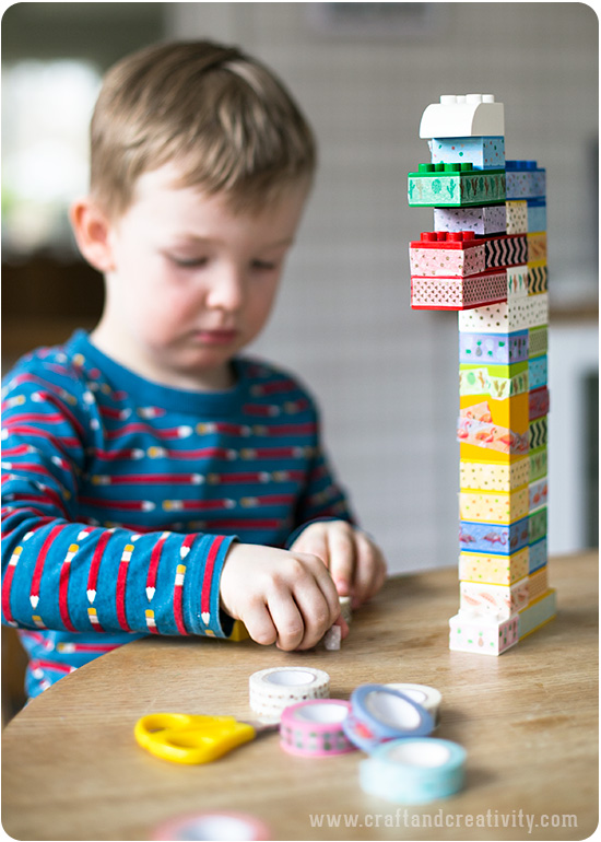 Washi Tape Lego Duplo Blocks!