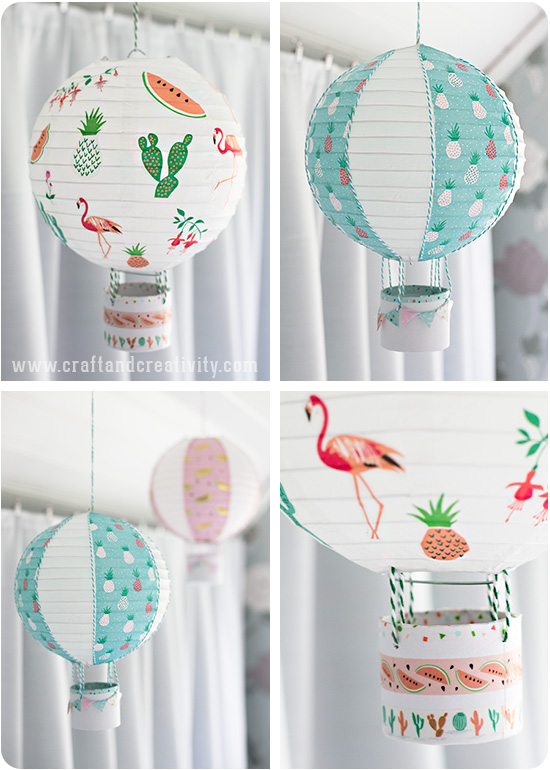 Hot air balloon lanterns - by Craft & Creativity