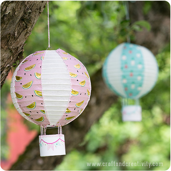 Hot air balloon lanterns - by Craft & Creativity