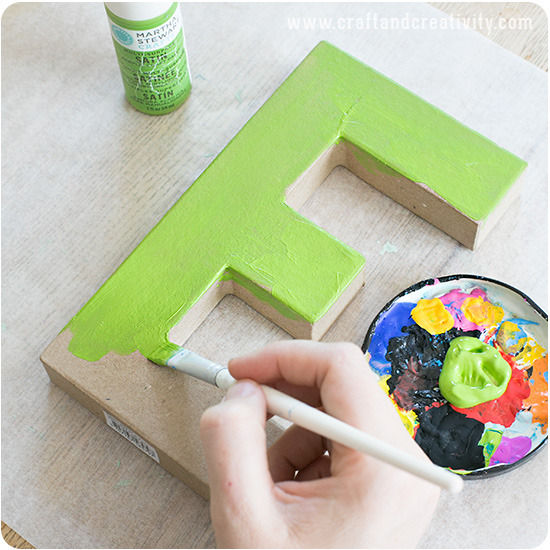 Paper maché letters with Lego - by Craft & Creativity