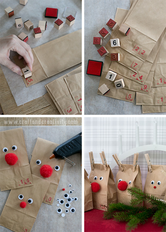 Reindeer advent calendar - by Craft & Creativity